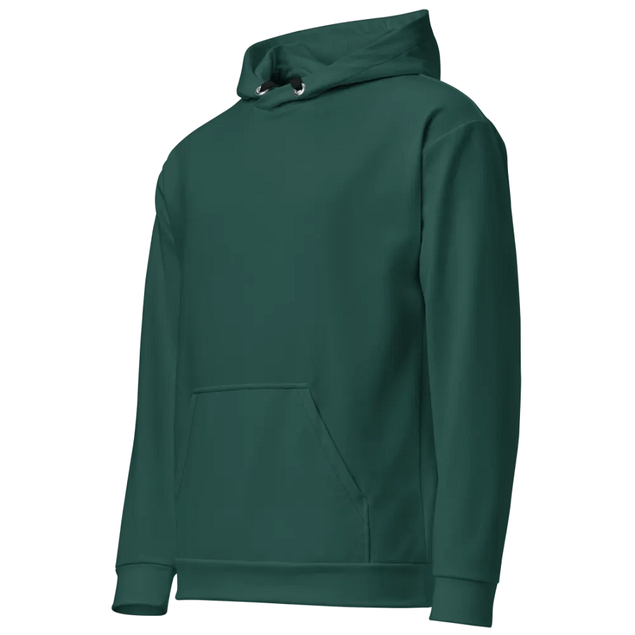 Plain Dark Green Soft Summer Unisex Recycled Polyester Heavyweight Premium Hoodie by Treasure Pie product image (3)