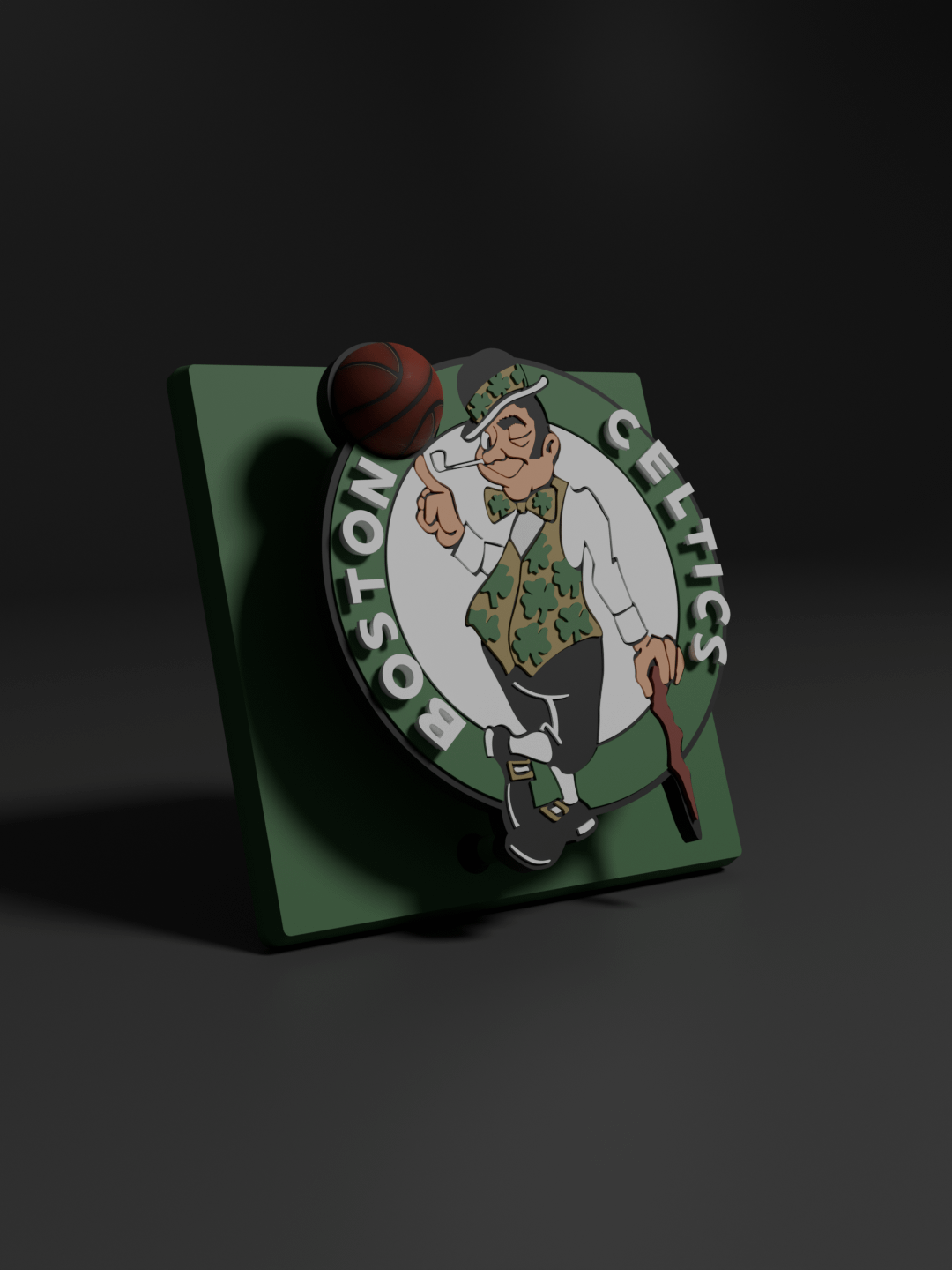 Boston Celtics 3D Printed Floating Logo Sign (Digital File Only) product image (1)