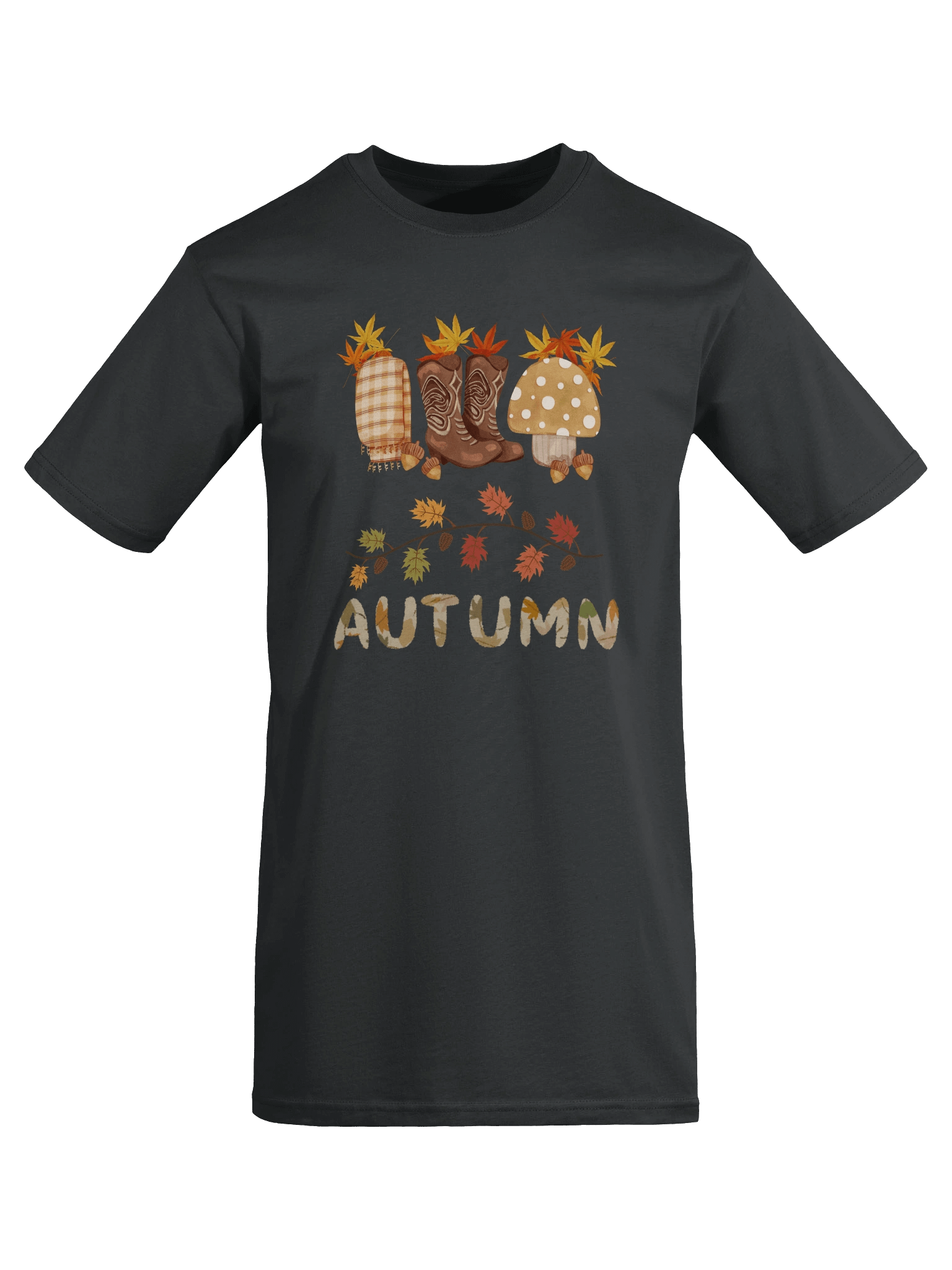 "Casual Autumn T-Shirt with Seasonal Fall Design" product image (47)