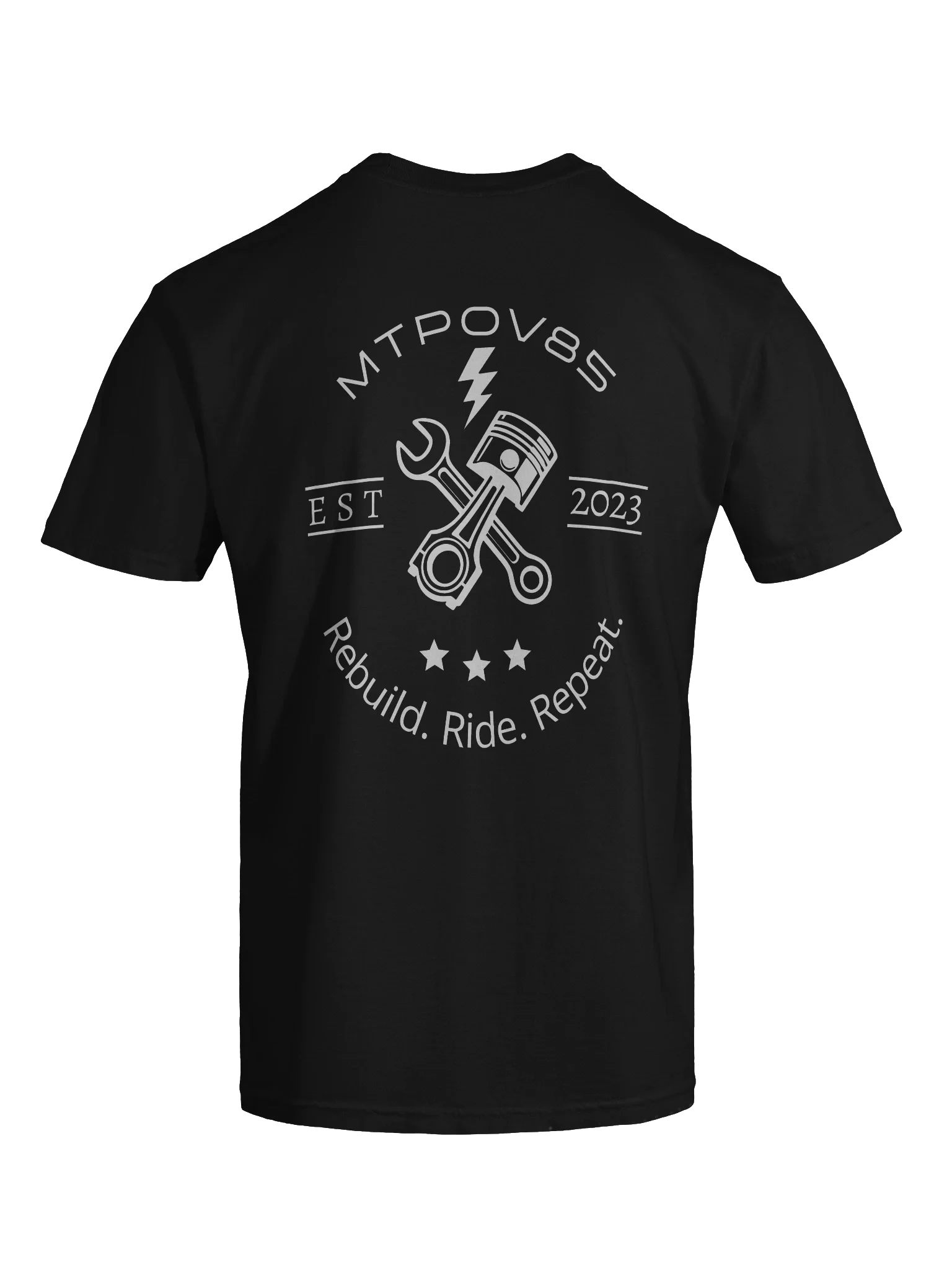 Rebuild. Ride. Repeat. Style 1, Black T-Shirt product image (9)