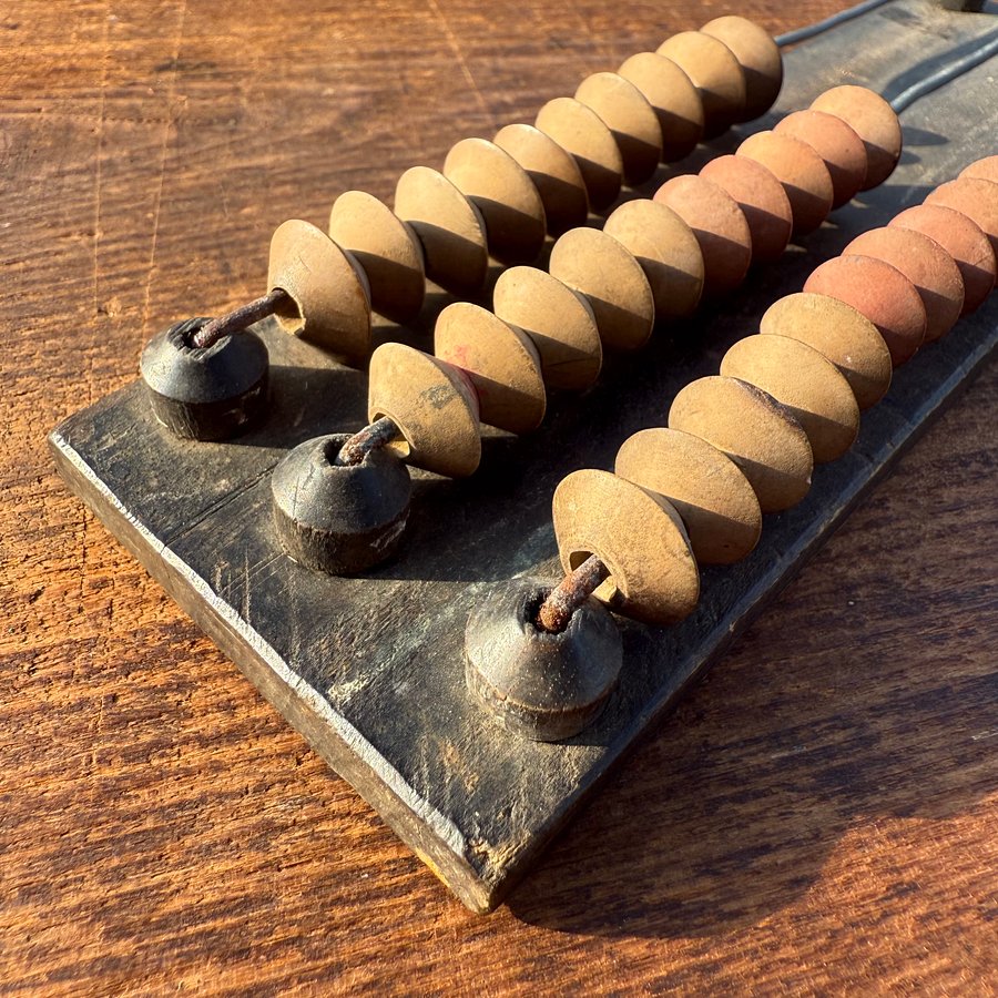 🎎 Handmade Japanese Counting Toy – Repurposed Soroban Beads – Japan Antique Roadshow product image (4)
