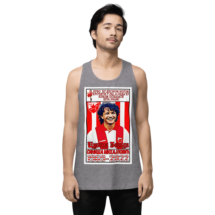 Siniša Mihajlović (FK Crvena Zvezda) #6 Cotton Heritage Men's Premium Tank Top product image (1)