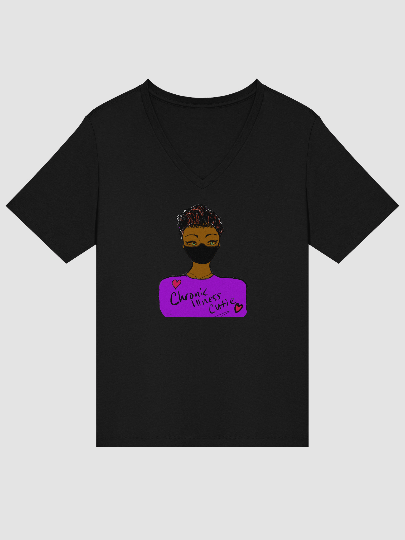 Chronic Illness Cutie Relaxed V-Neck Tee product image (13)
