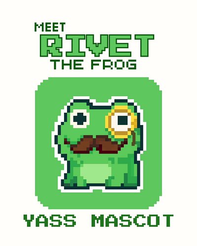 Meet Rivet! Rivet is the official mascot of YASS! 

What started as a late night joke about the YAGSL logo looking like a fro...