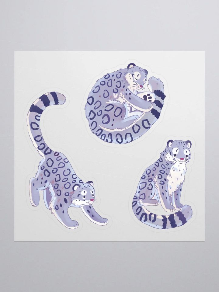 Whimsical Snow Leopard Sticker Set product image (2)