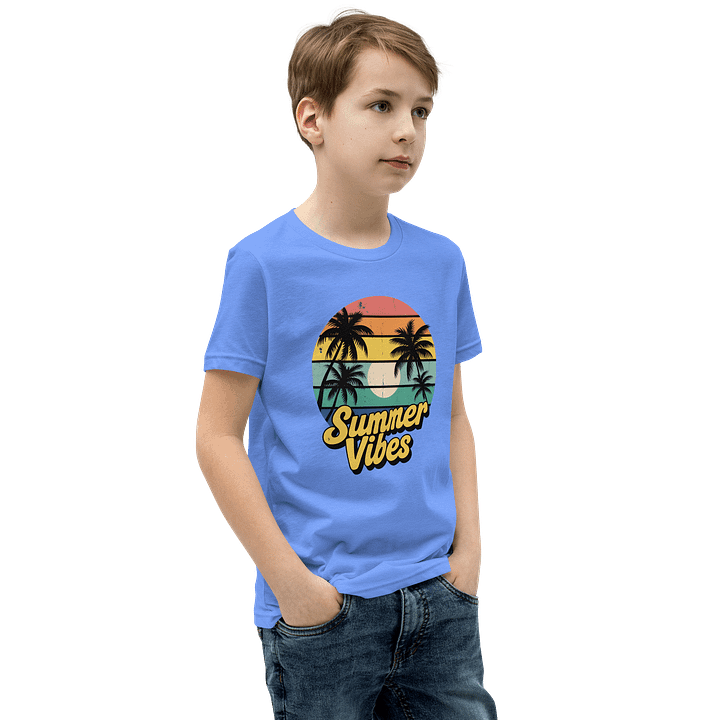 Retro Sunset Summer Vibes Youth T-Shirt product image (2)