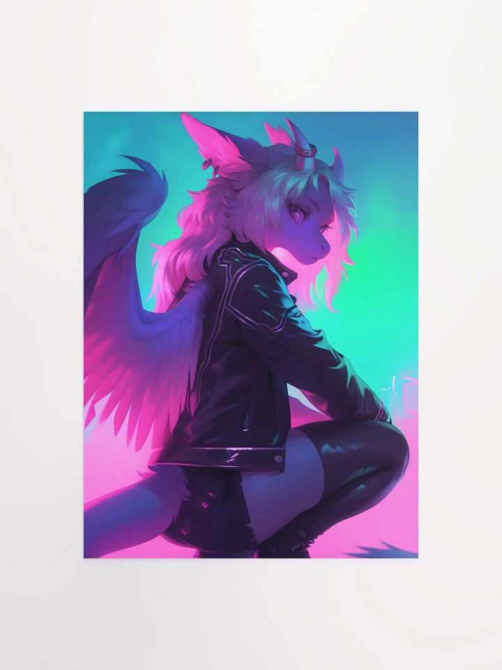 Neon Dragon Wings Poster product image (1)