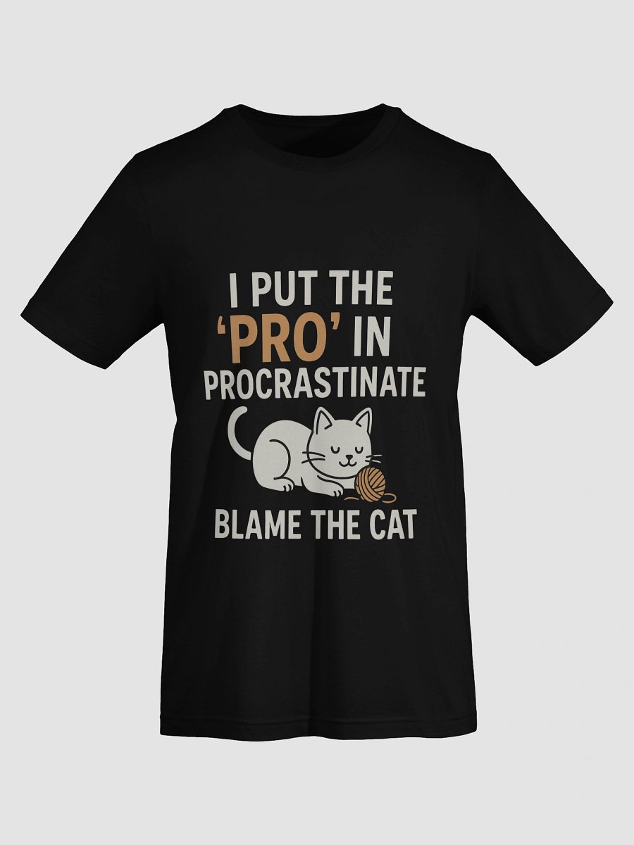 No Procrastination Pro Cat T-Shirt product image (7)