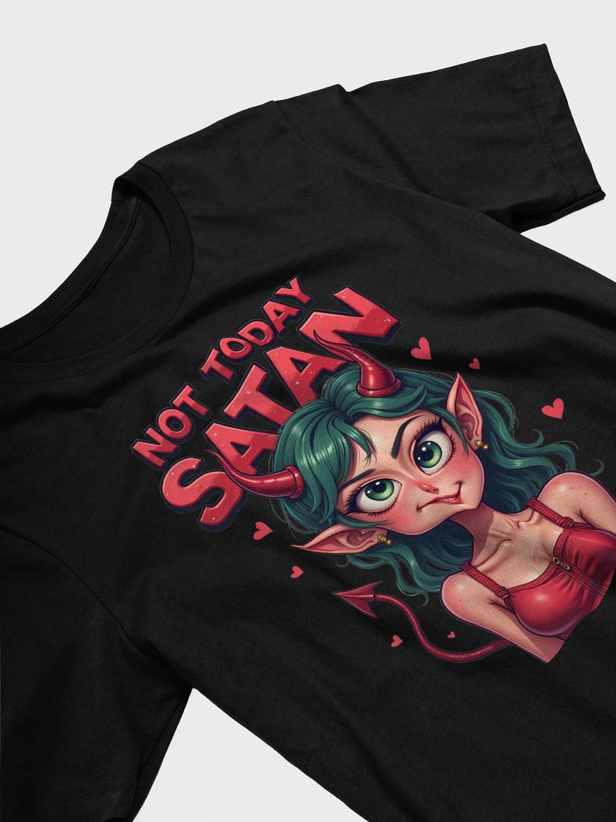 Playful 'Not Today Satan' Cartoon T-Shirt product image (27)