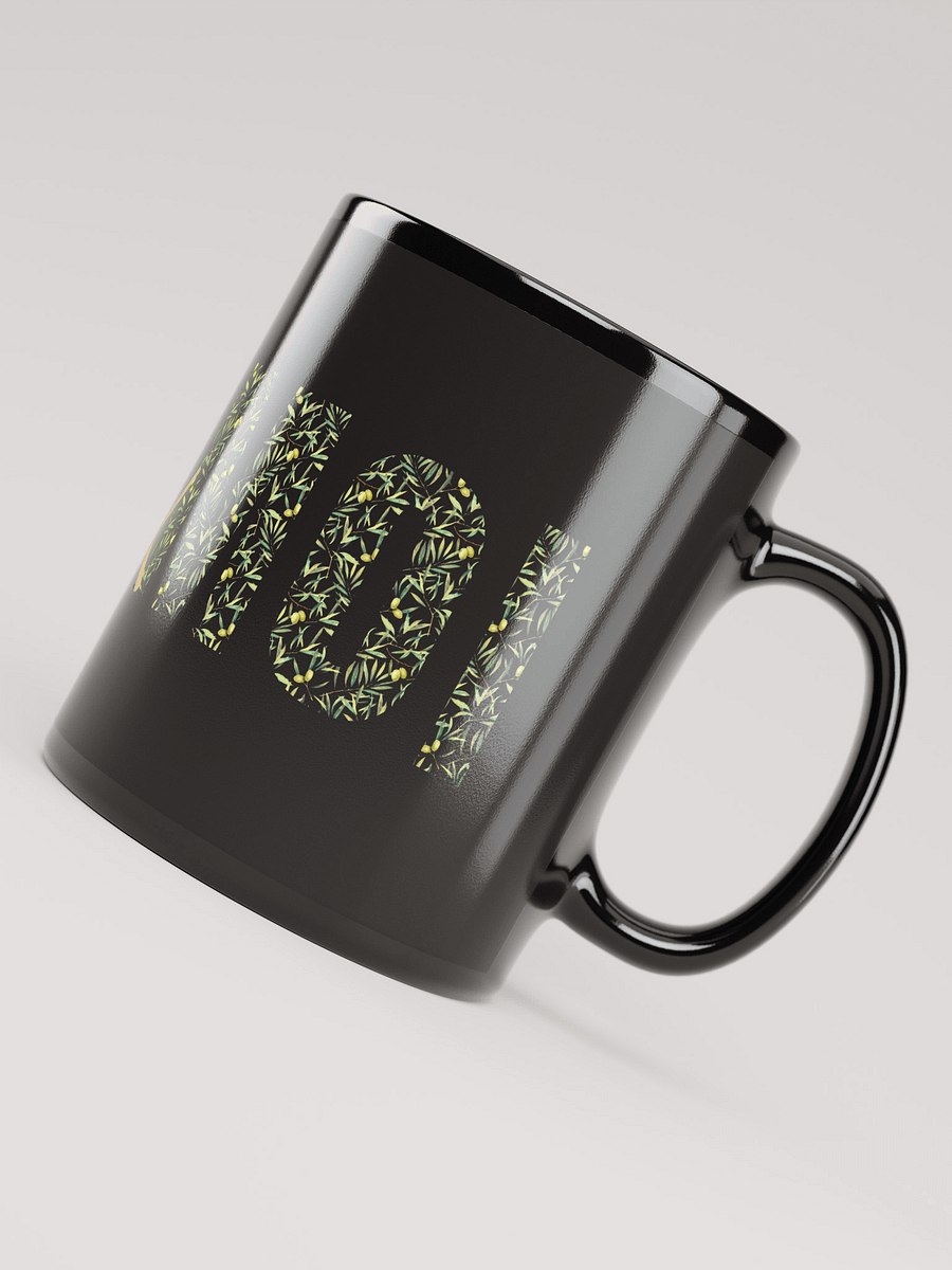 Mug Noir Toi et Moi - Décor feuilles d'Olivier de Provence- Cadeau couple product image (4)