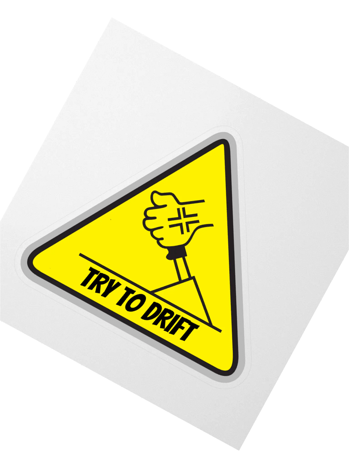Try To Drift Sticker product image (2)