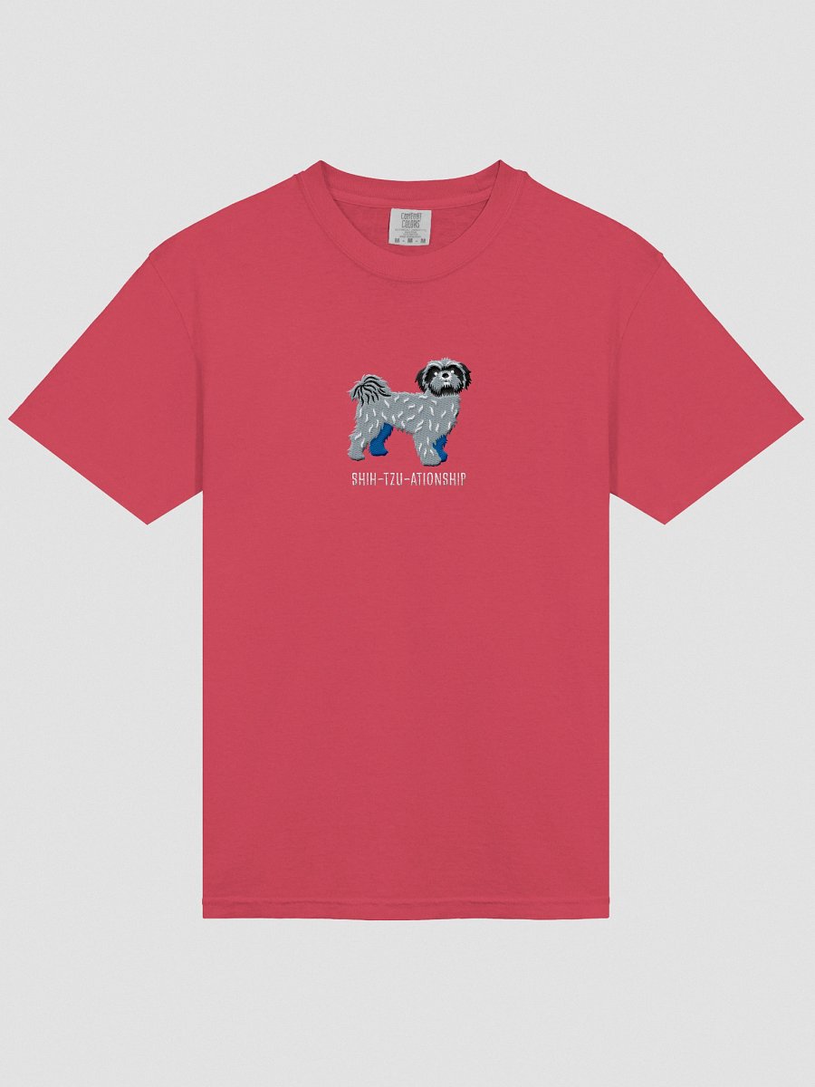 Shih-Tzu-ationship T-Shirt(Embroidered) of a Shih Tzu(Blue) product image (33)