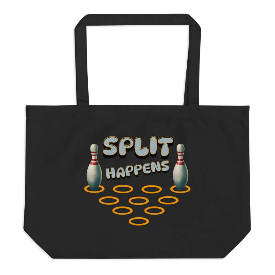Split Happens 10pin Bowling Organic Cotton Tote product image (1)