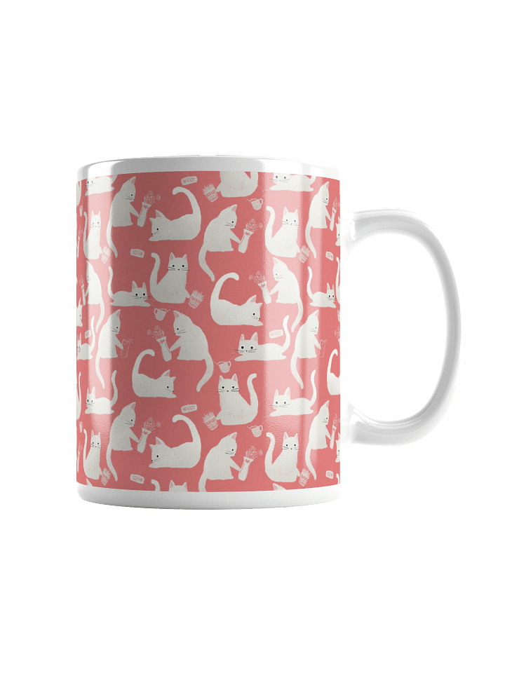 Bad Cats Knocking Stuff Over Mug, Pink product image (2)