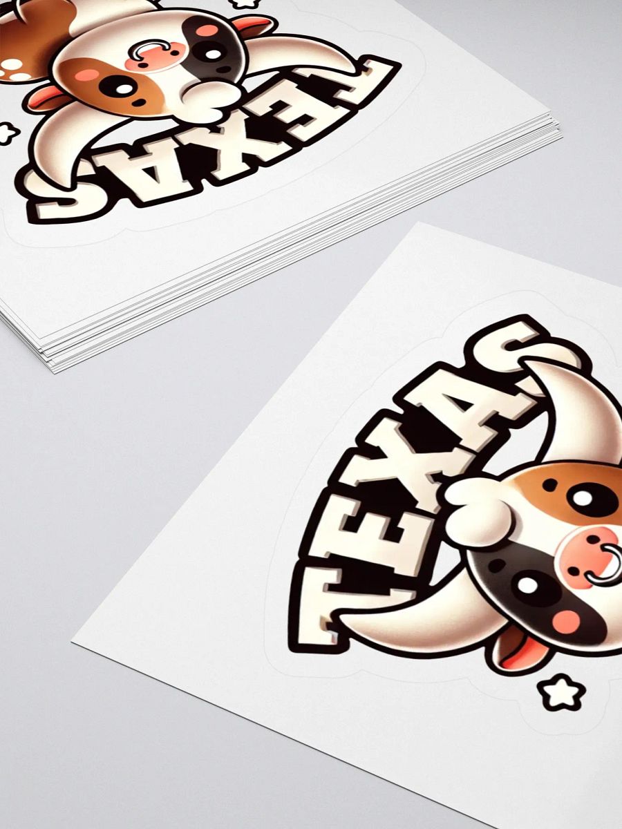 Adorable Texas Sticker with a Longhorn product image (14)