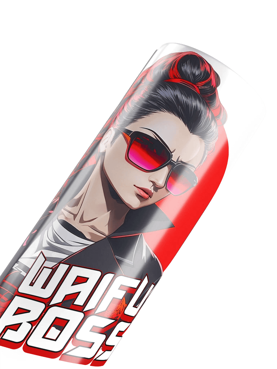 Waifu Boss 20 oz Skinny Stainless Steel Tumbler - White - v2 product image (6)