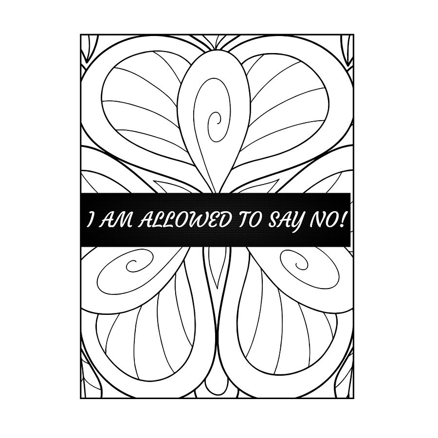 Digital Positive Affirmation Adult Coloring Book for Women 8.5x11 product image (7)