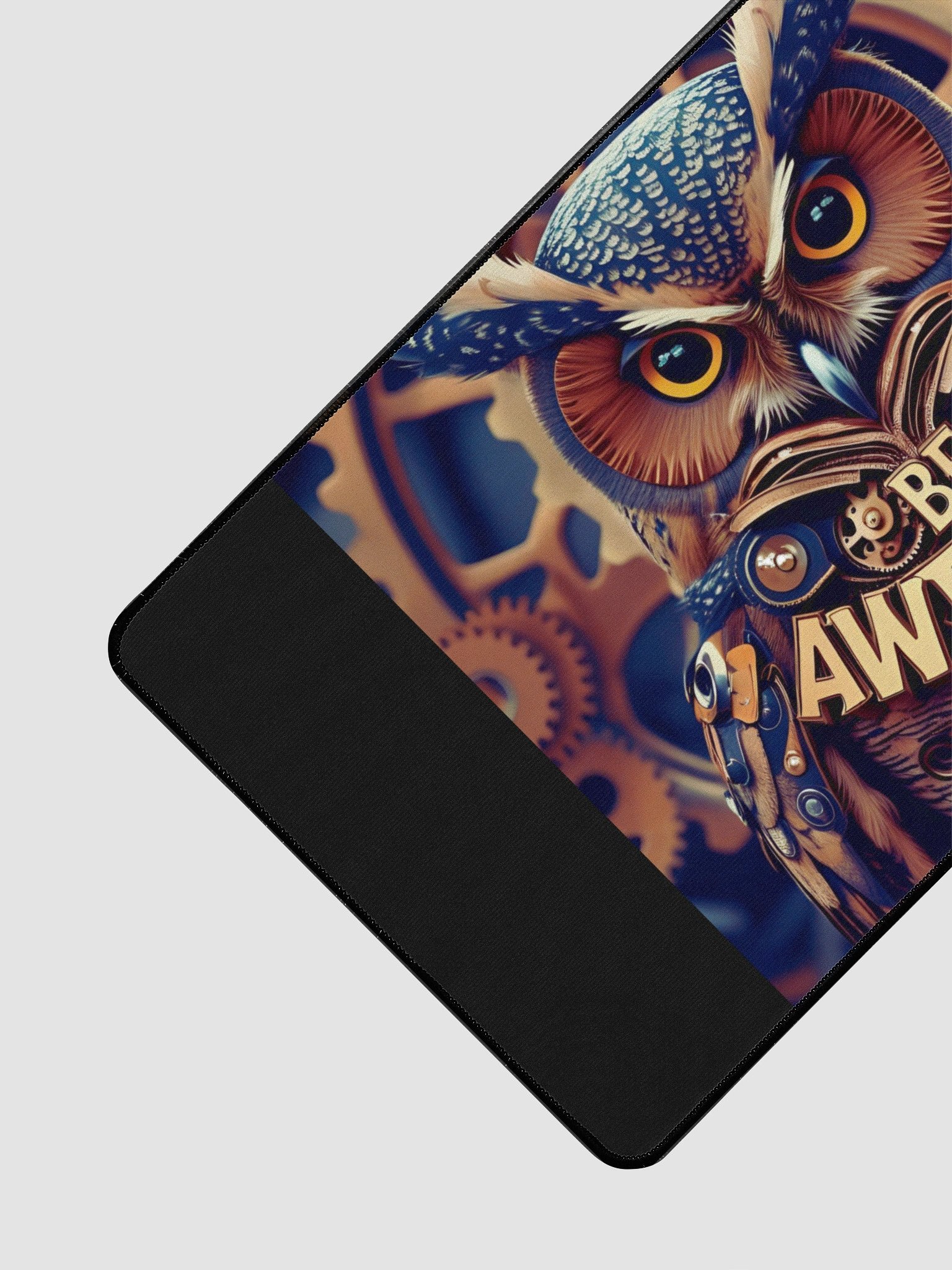 Be the Awesome - steampunk owl deskmat product image (3)