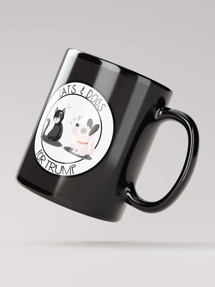 Cats & Dogs For Trump Black Mug product image (3)