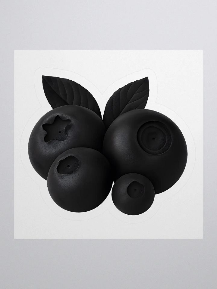 Black Matte Blueberries Sticker product image (1)