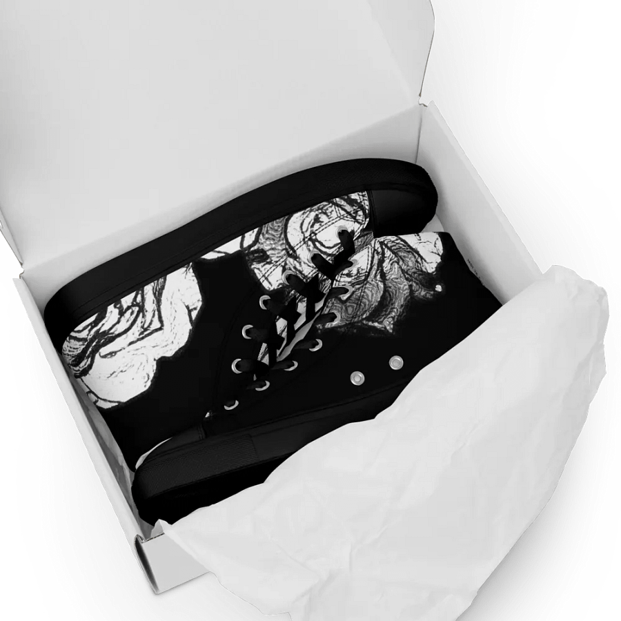 White roses High Top Canvas Shoes (womens) product image (8)