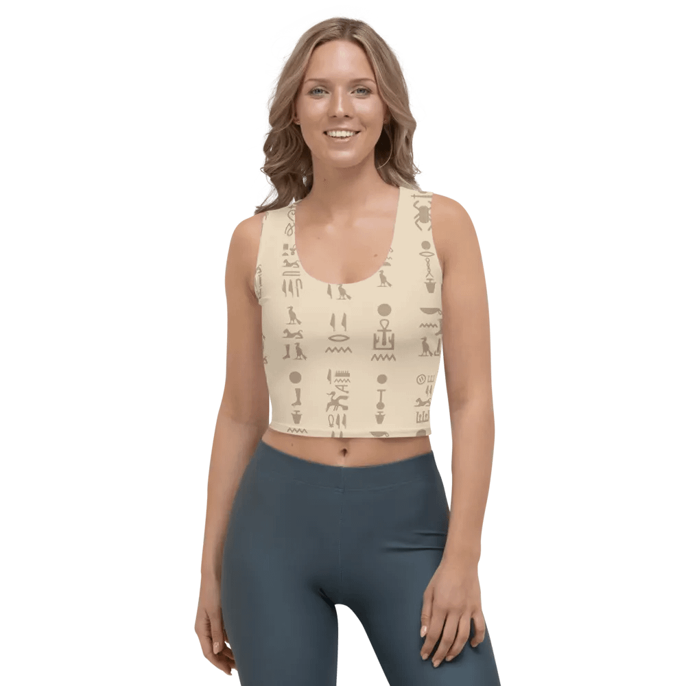 Isis Beige Crop Top Shirt Tank Top product image (1)