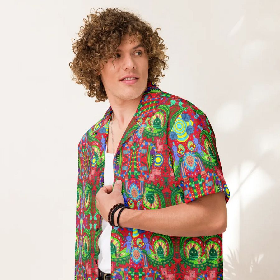 Abstract Doodles Imagination Unisex Hawaiian Shirt product image (7)