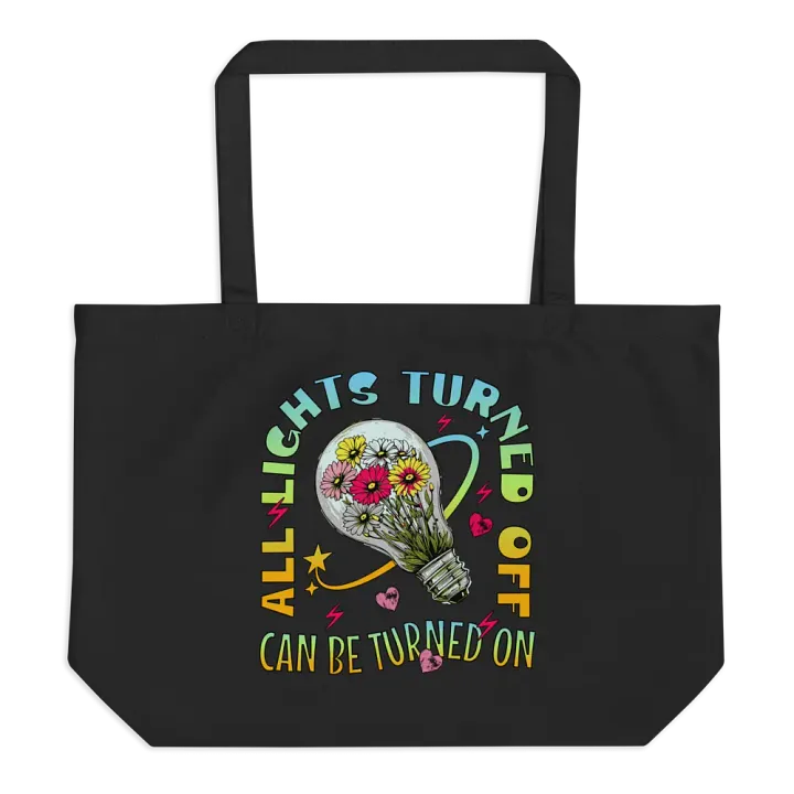 All Lights Turned Off Illuminate Floral Lightbulb Tote product image (1)