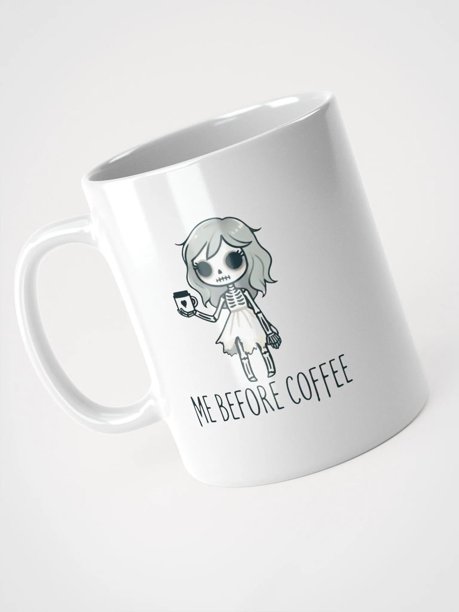 Me Before Coffee - Skeleton Girl Mug product image (9)