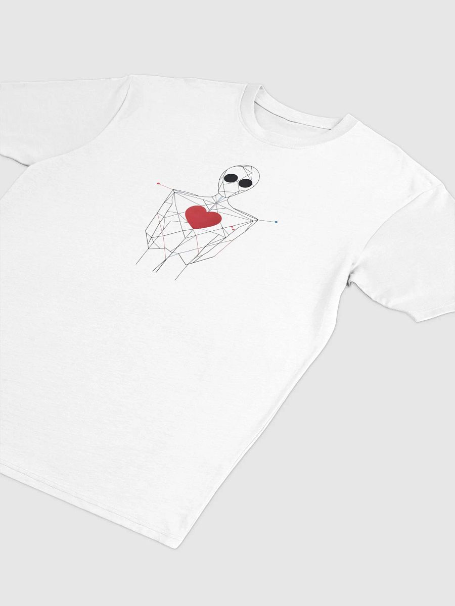 Minimal Line Art Man with Red Heart T-Shirt – Elegant and Modern Design Tee product image (18)