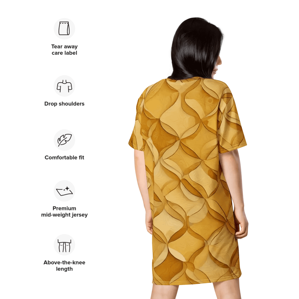 Honeycomb Symmetry T Shirt Dress product image (10)