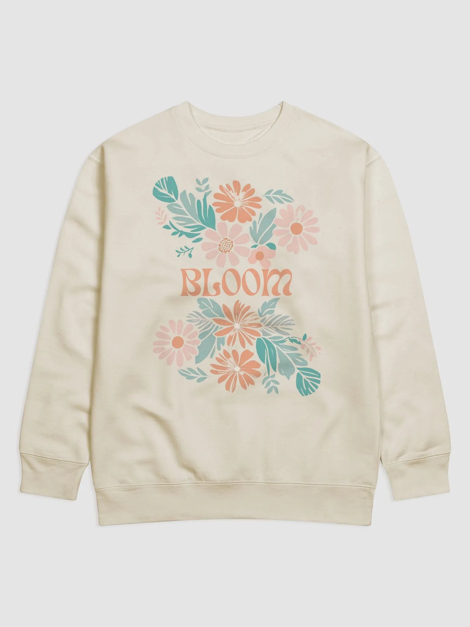 Bloom Boho Flowers Pattern Aesthetic Sweatshirt product image (5)