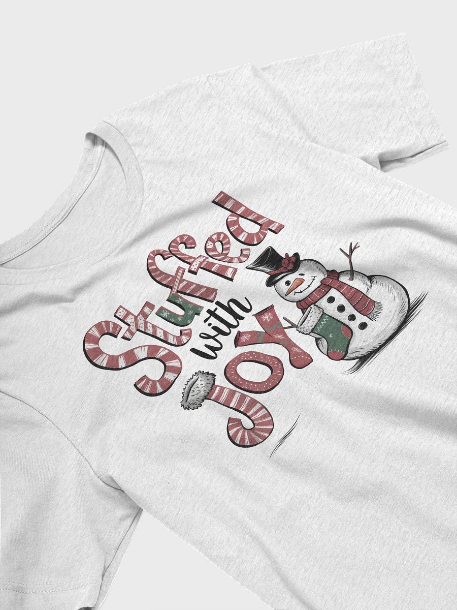 “Stuffed with Joy” t-shirt, festive t-shirt, jolly snowman, holiday cheer, Christmas spirit, festive fashion, holiday outfit, gift idea product image (3)
