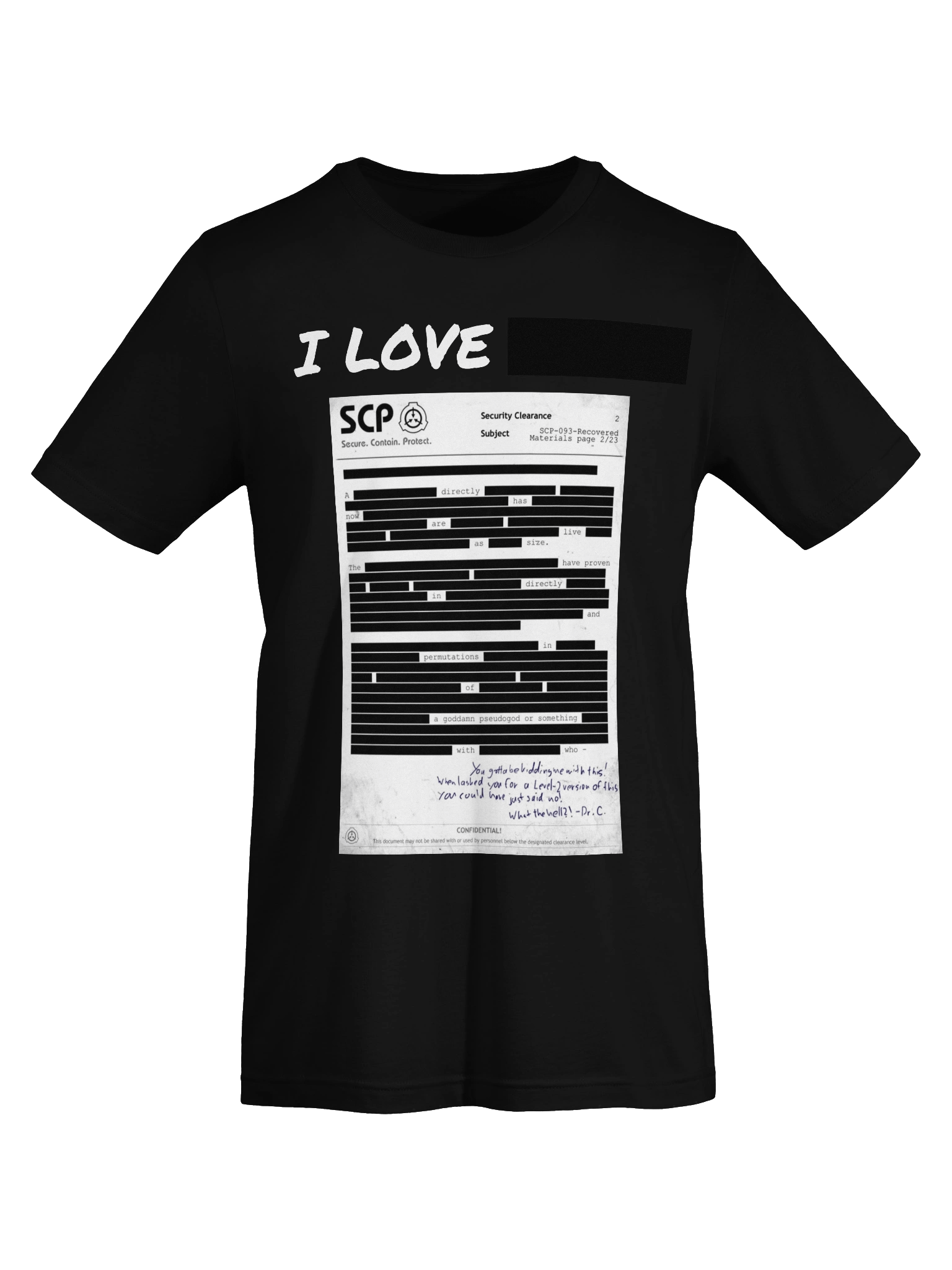 I love REDACTED shirt product image (7)