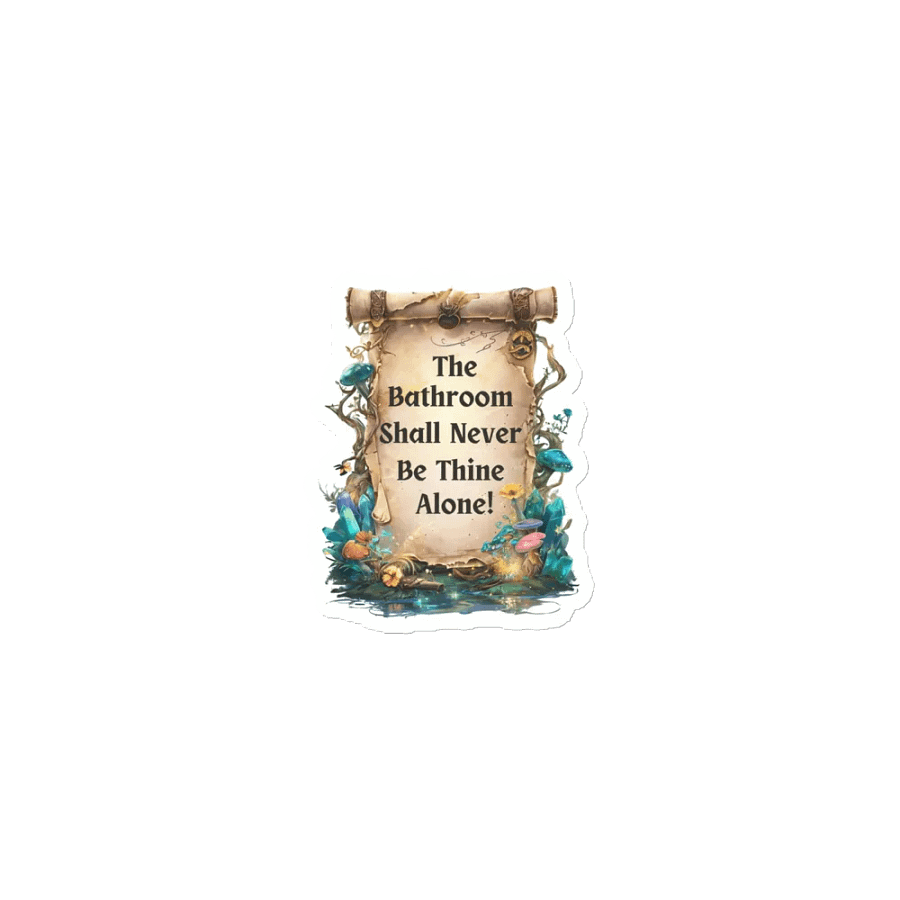 The Bathroom Shall Never Be Thine Alone – Funny Mom Magnet, Fairytale Parenting Humor, Relatable Mom Life Decor product image (1)