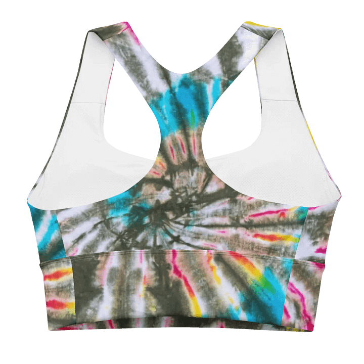 Cosmic Burst Spiral Tie-Dye Longline Sports Bra product image (2)