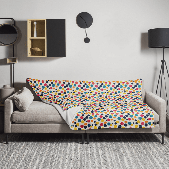 Polka Dot Illusion Vintage Retro Throw Blanket product image (1)