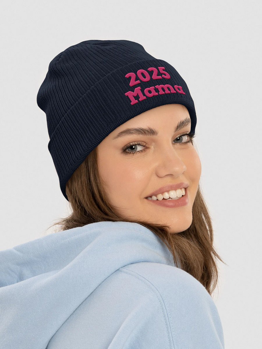 2025 Mama Embroidered Ribbed Beanie product image (3)