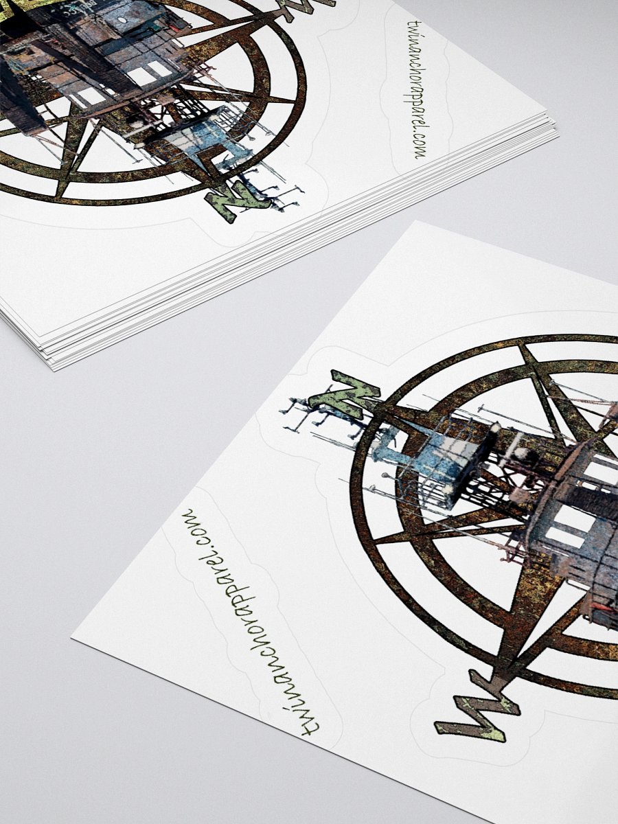 Compass Rose Terri L. Brusco Kiss Cut Stickers product image (4)