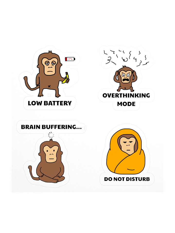 Monkey Mood Swings Sticker Pack product image (1)