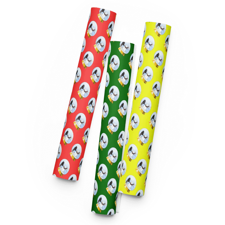 Building a Snowman with Bison and Scissortail Wrapping Paper product image (5)