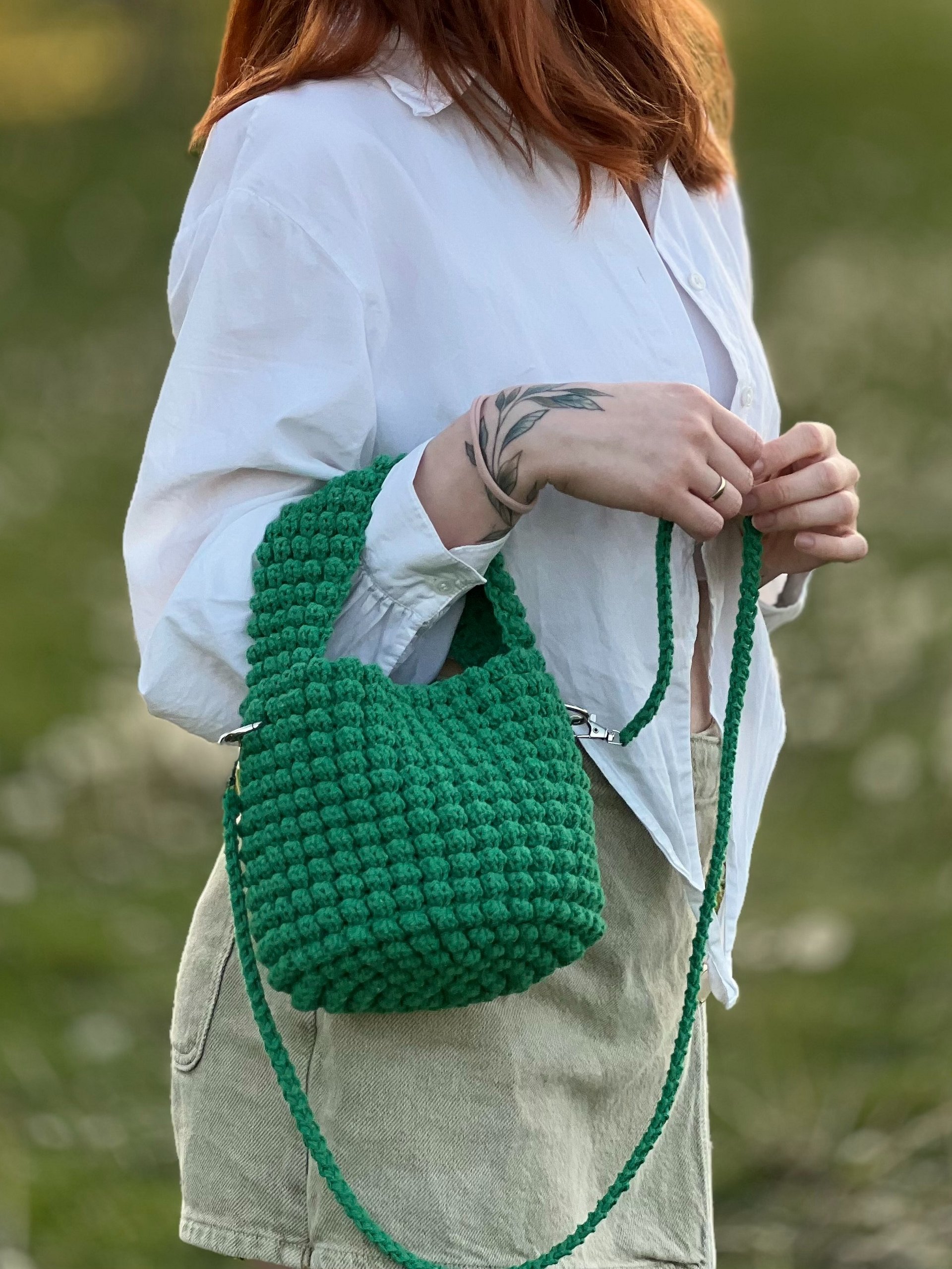 Crochet Pattern Green Pea Bag (PDF Pattern and YT English Video Tutorial) product image (2)