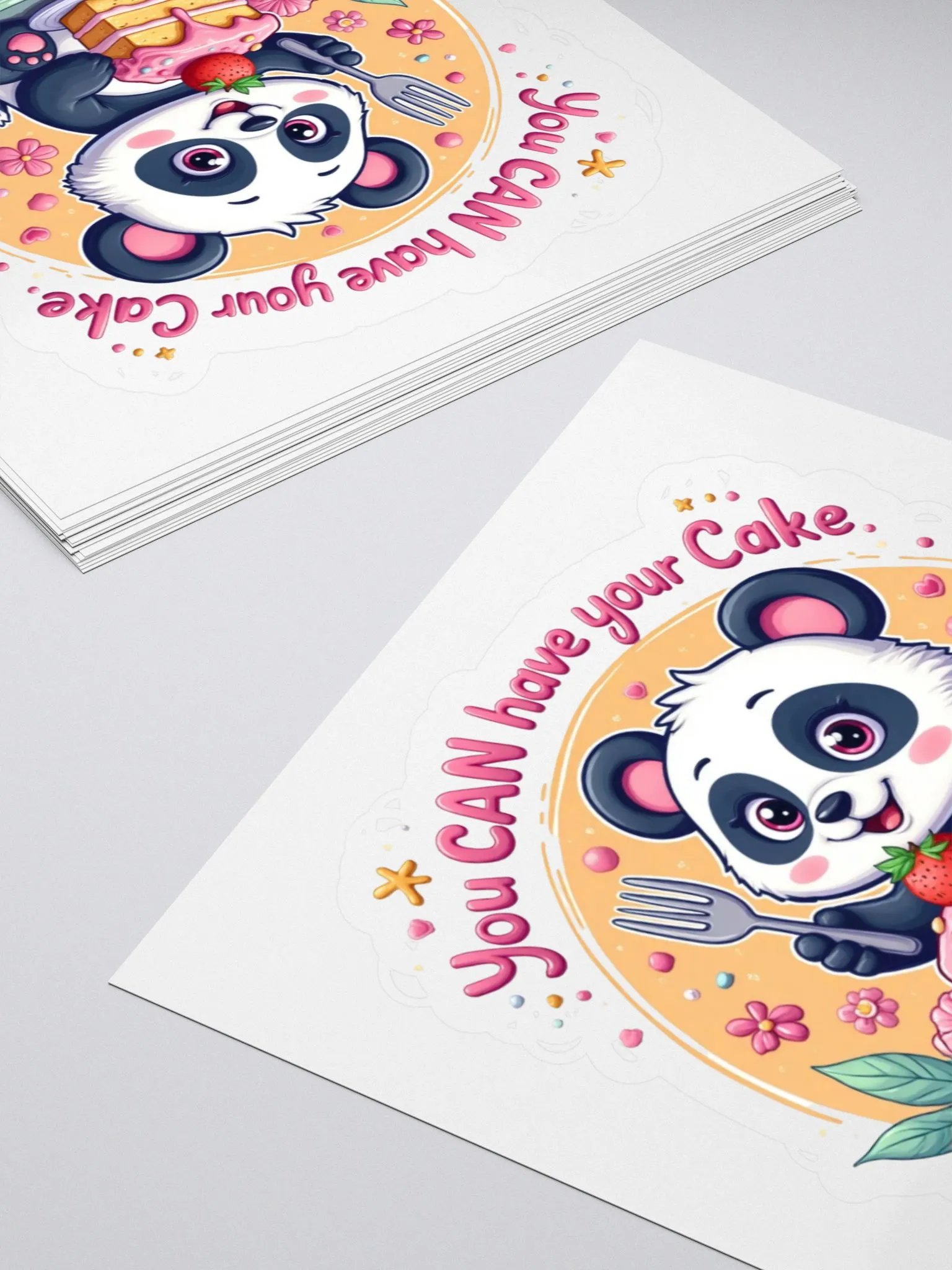 Panda Cake Delight Sticker Set product image (15)