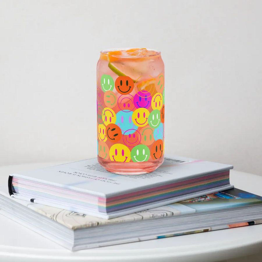 Smile emoji design - Sipper Glass product image (34)