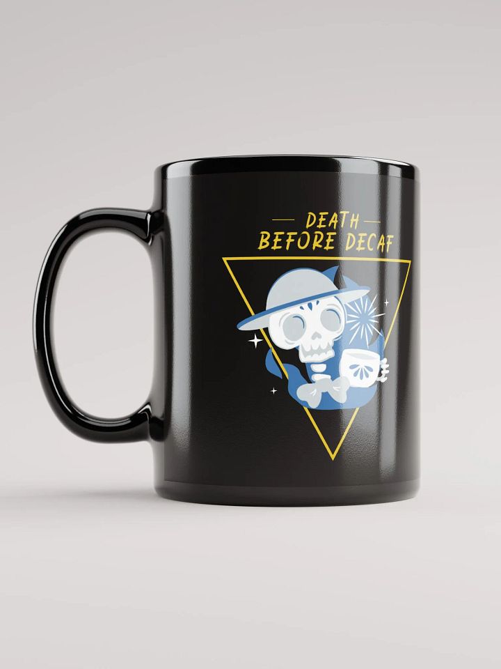 Death Before Decaf Skull Black Mug product image (2)