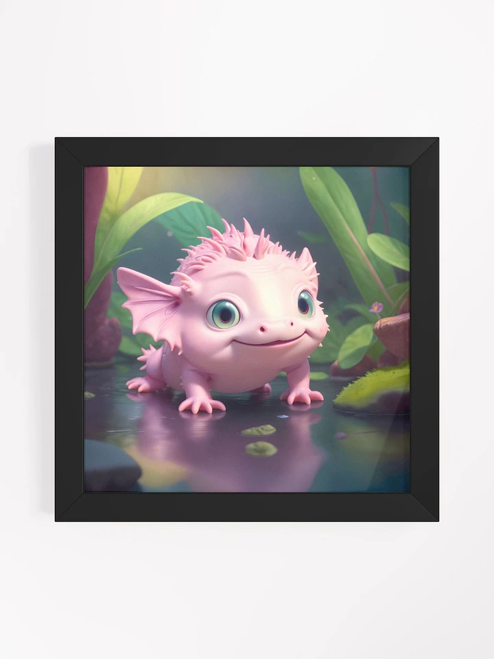 Endangered Species - Mexico - Axolotl Eco-Friendly Ayous Wood Framed Poster product image (1)
