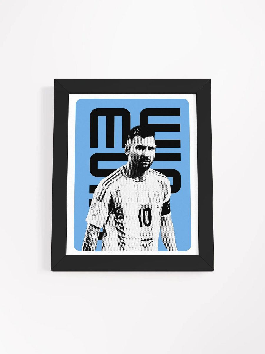 Lionel Messi BW Argentina Name Art Framed Print product image (4)