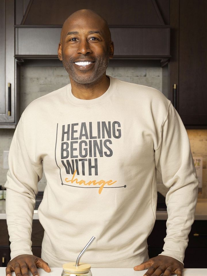 "Healing Begins With Change" Premium Unisex Bone Sweatshirt product image (1)