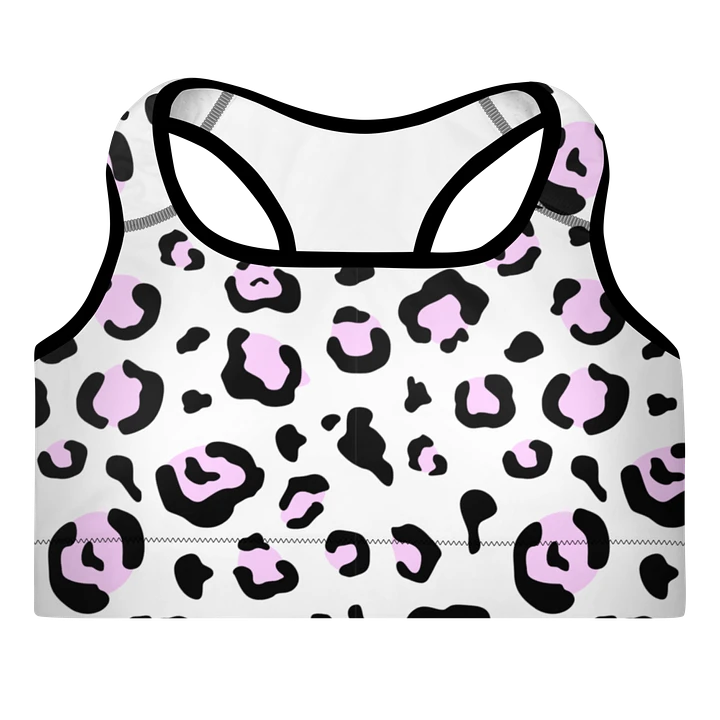 Pastel Leopard Print All-Over Padded Sports Bra product image (1)