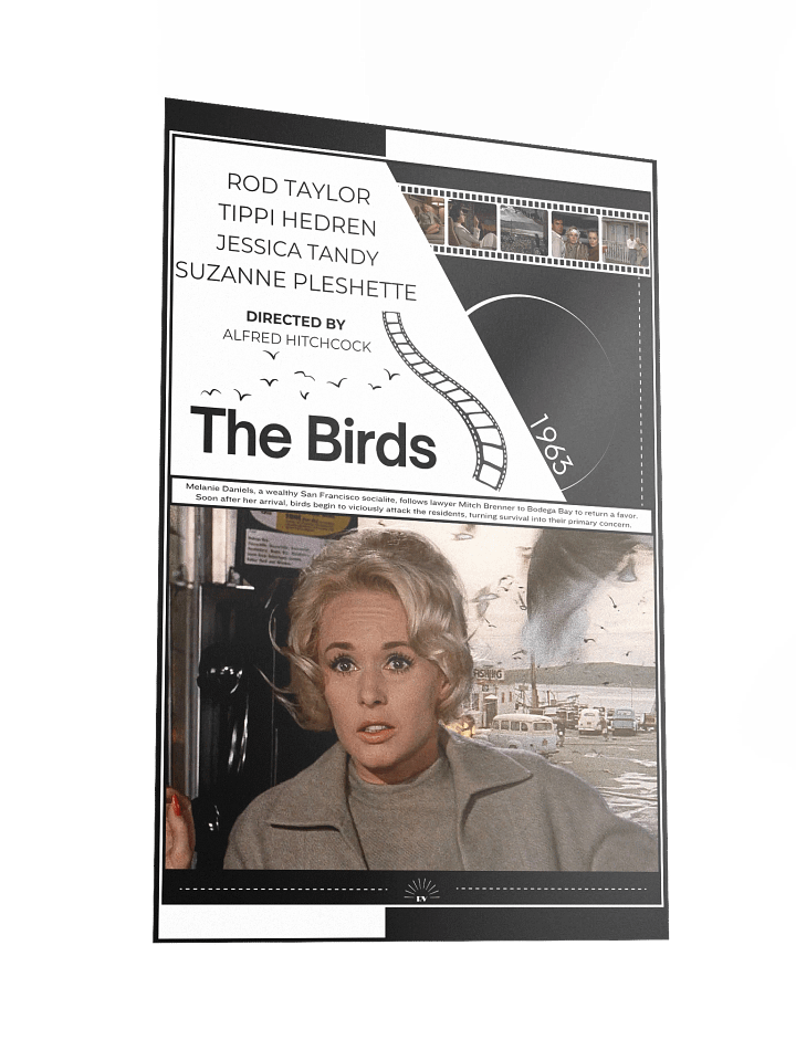 The Birds with Tippi Hedren and Rod Taylor 1963 | Movie Poster | 12x18 Wall Art product image (2)